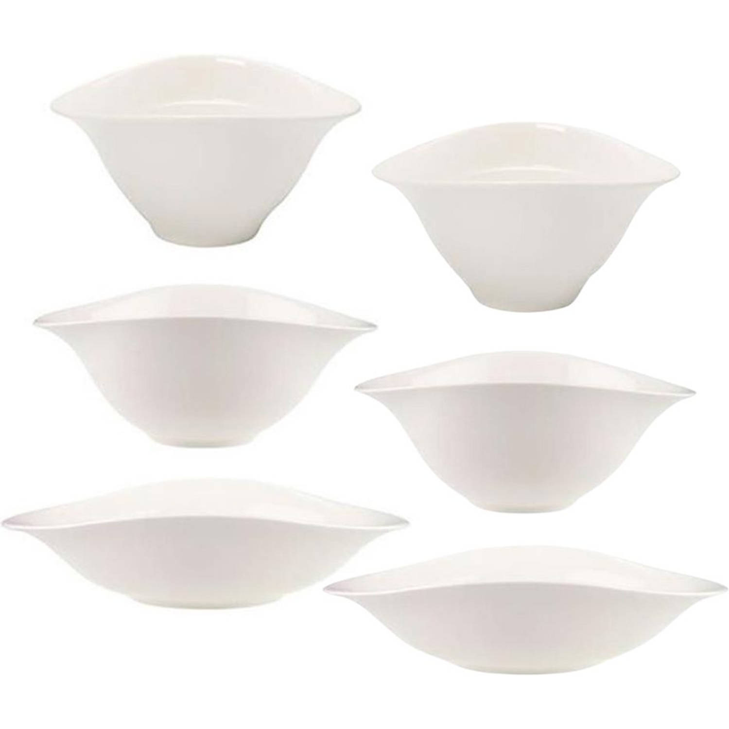 Villeroy Boch Vapiano Kommenset, 6 delig wit